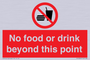 No food or drink beyond this point